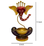Intricately Crafted Spiritual Decor Ganesha with Diya Holder