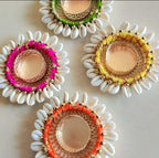 Cowrie Shell Design Tealight Holder – Pack of 2