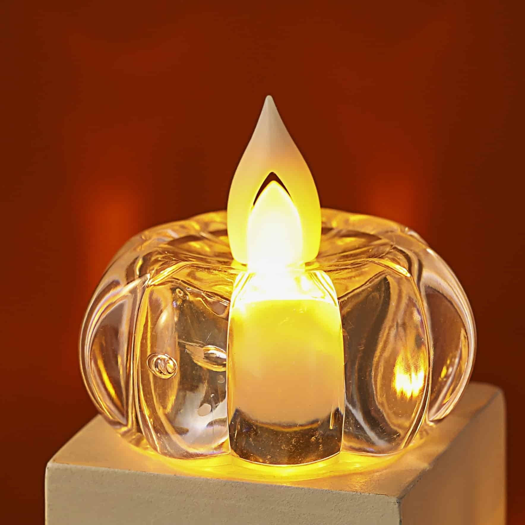 2 Pcs LED Pumpkin Diyas – Add a Festive Glow to Your Home This Diwali