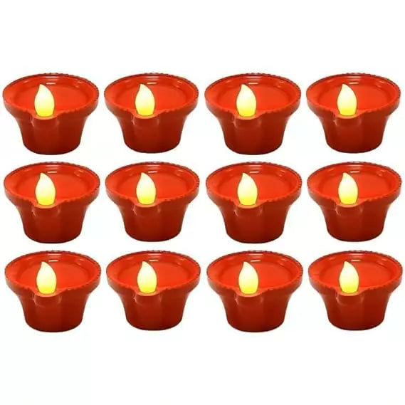 Water Sensor Diyas with, Ambient Lights - Pack of 6/12/18/24