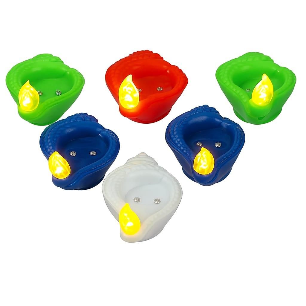 Shankh Water Sensor LED Diya - Set of 6/12/18/24