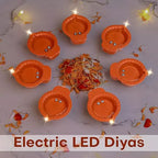 Water Sensor Diyas with, Ambient Lights - Pack of 6/12/18/24