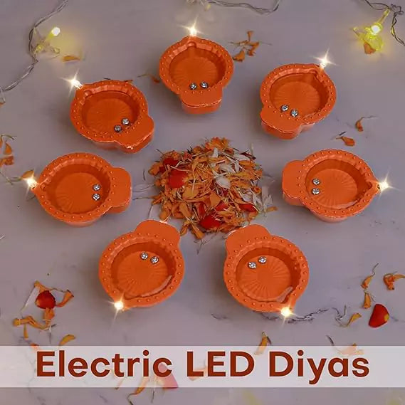 Water Sensor Diyas with, Ambient Lights - Pack of 6/12/18/24