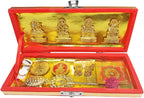 Dhan Laxmi Kuber Bhandari Yantra - Set of 12 Brass Items