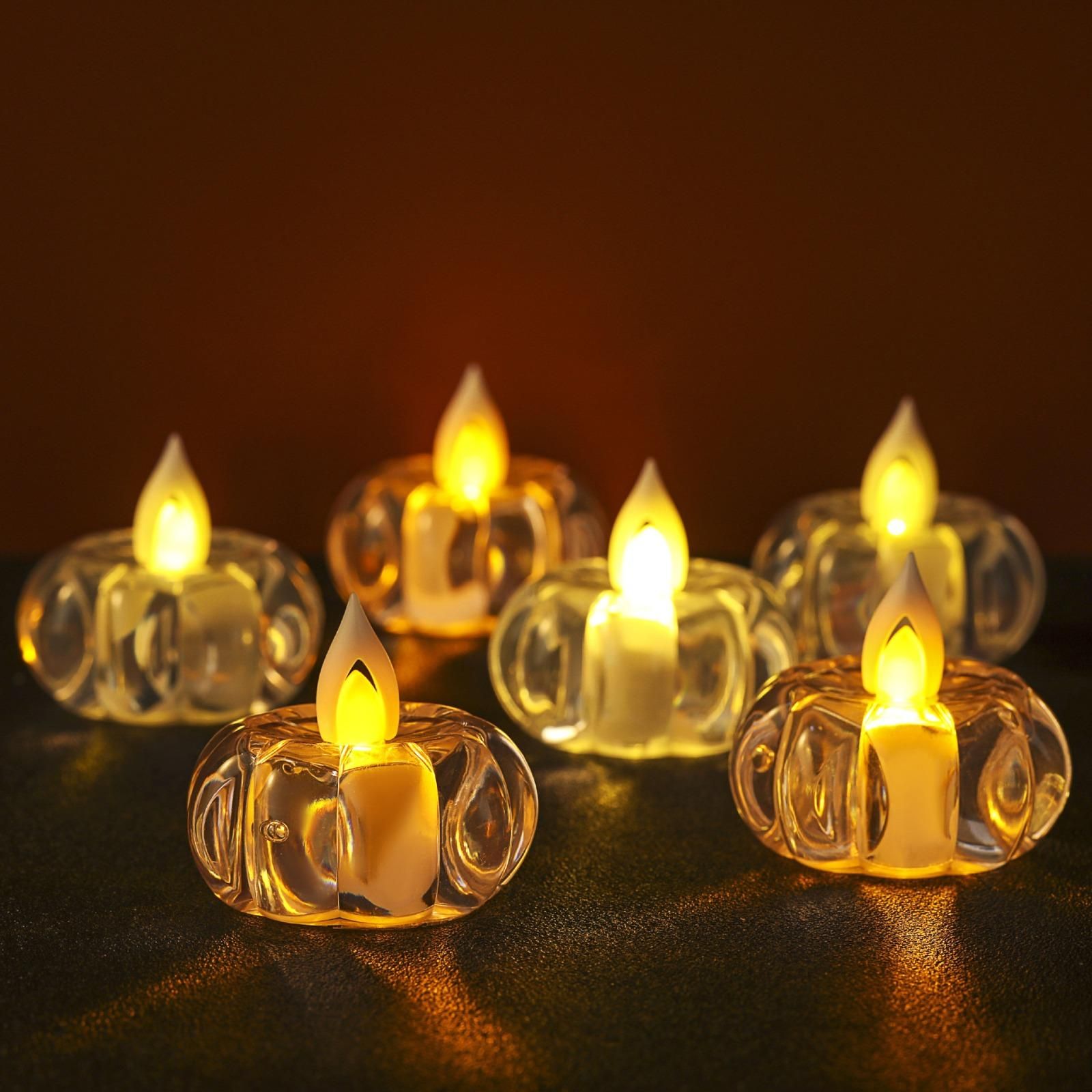 2 Pcs LED Pumpkin Diyas – Add a Festive Glow to Your Home This Diwali