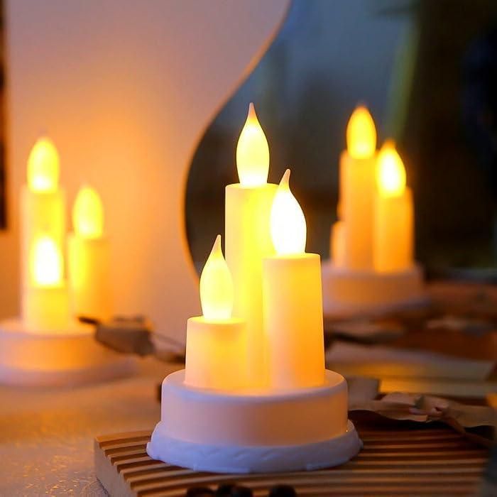 2 Pcs LED Candles Light Diyas