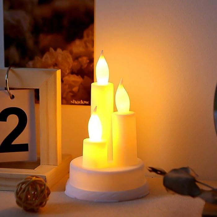 2 Pcs LED Candles Light Diyas