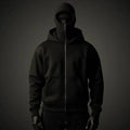 Men's Full Sleeves Zipper Hoodie with Mask